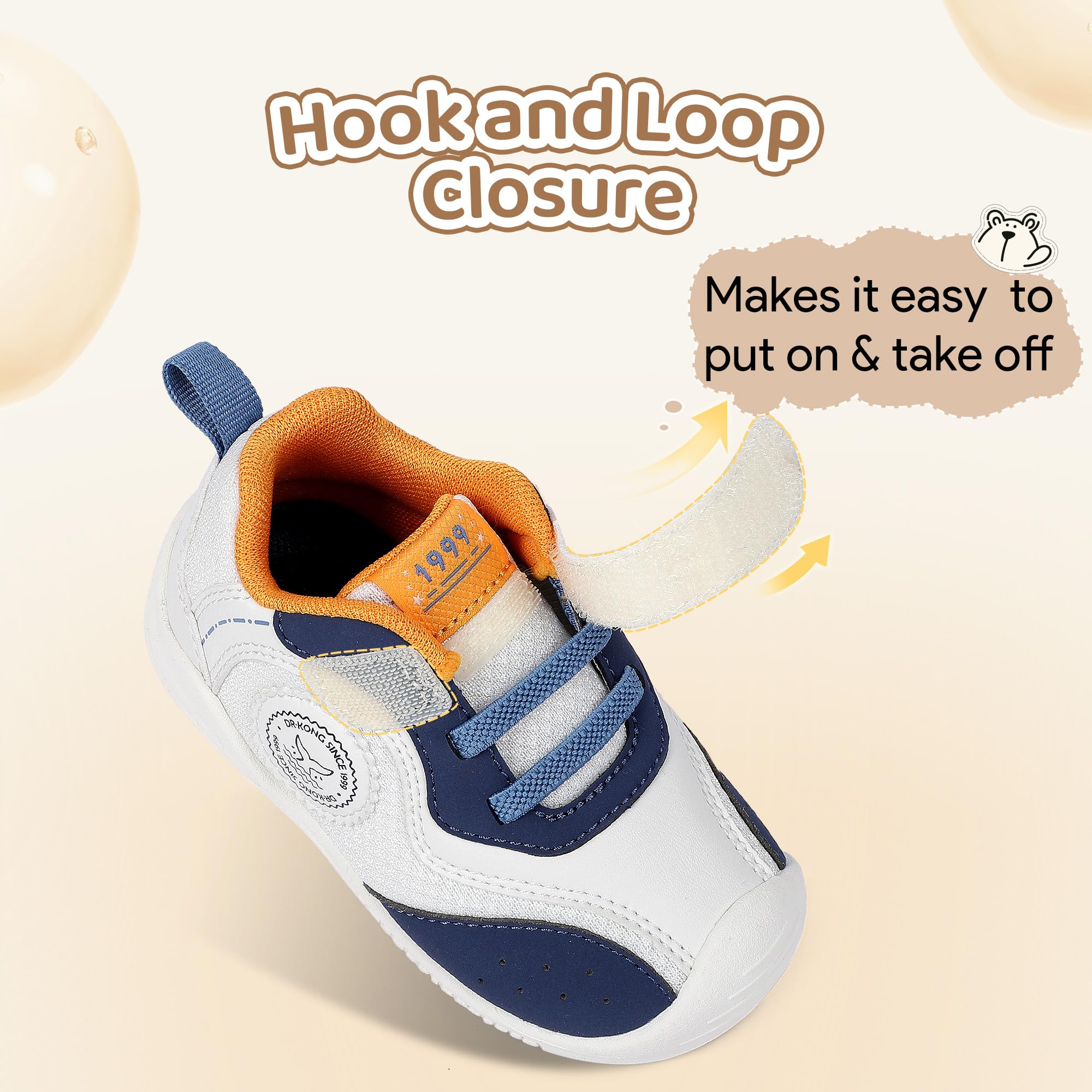Dr Kong Baby Barefoot Shoes Boys Girls Infant First Walker Shoes Lightweight Breathable Zero Drop Sneakers Non Slip Walking Toddler Shoes - Image 4