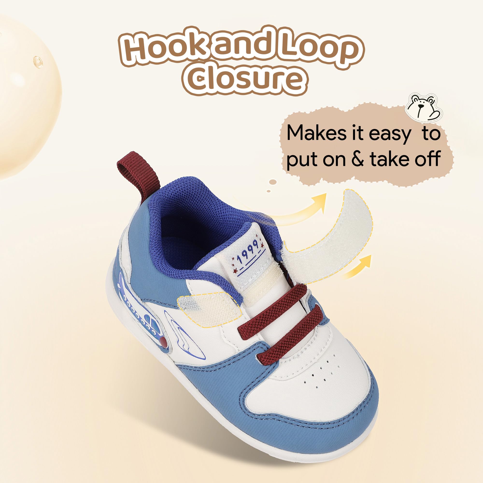 Dr Kong Baby Barefoot Shoes Boys Girls Infant First Walker Shoes Lightweight Zero Drop Sneakers Leather Non Slip Walking Toddler Shoes - Image 5