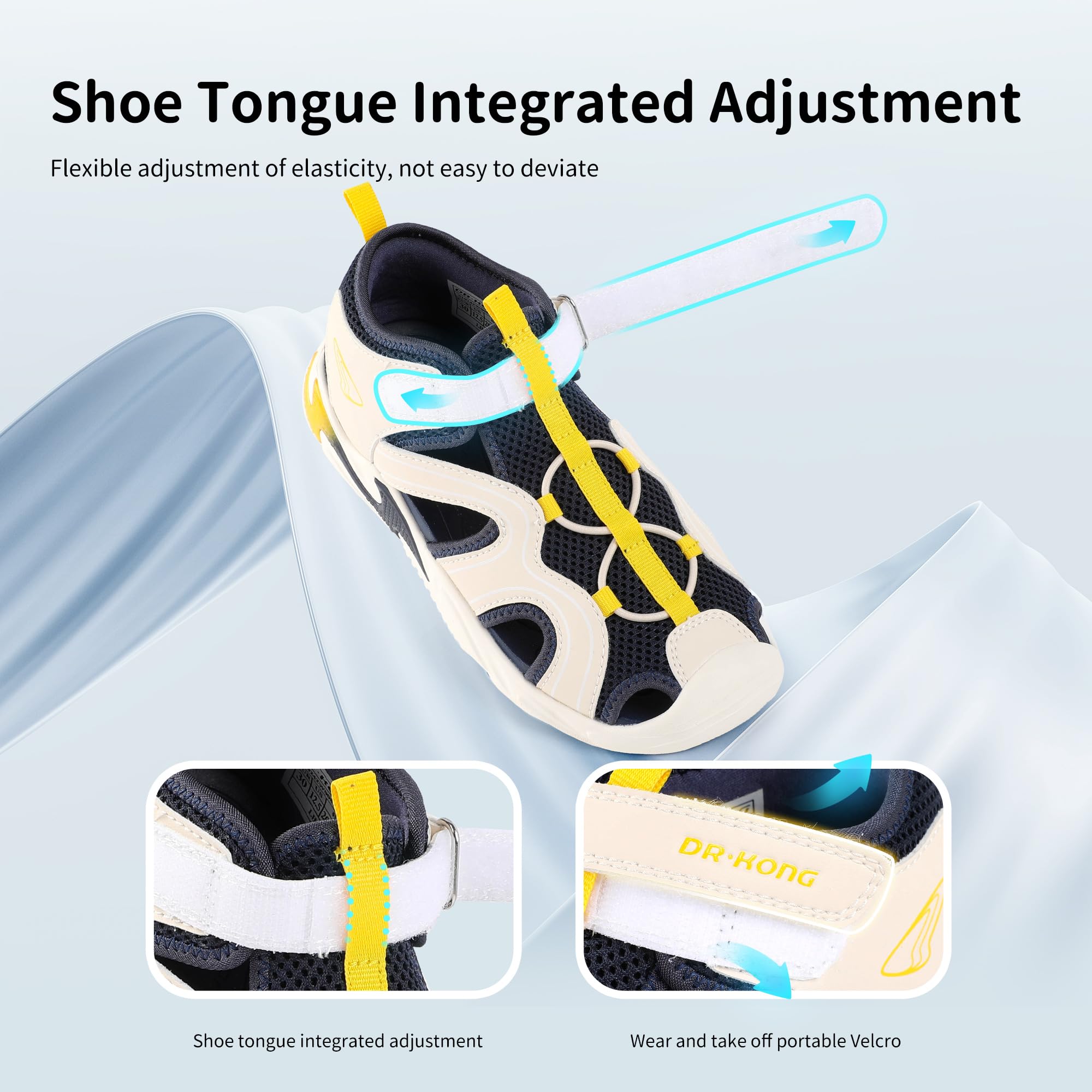 Dr Kong Boys Girls Sandals Summer Kids Sports Sandals Closed Toe Lightweight Athletic Hiking Outdoor (Little Kid) - Image 4