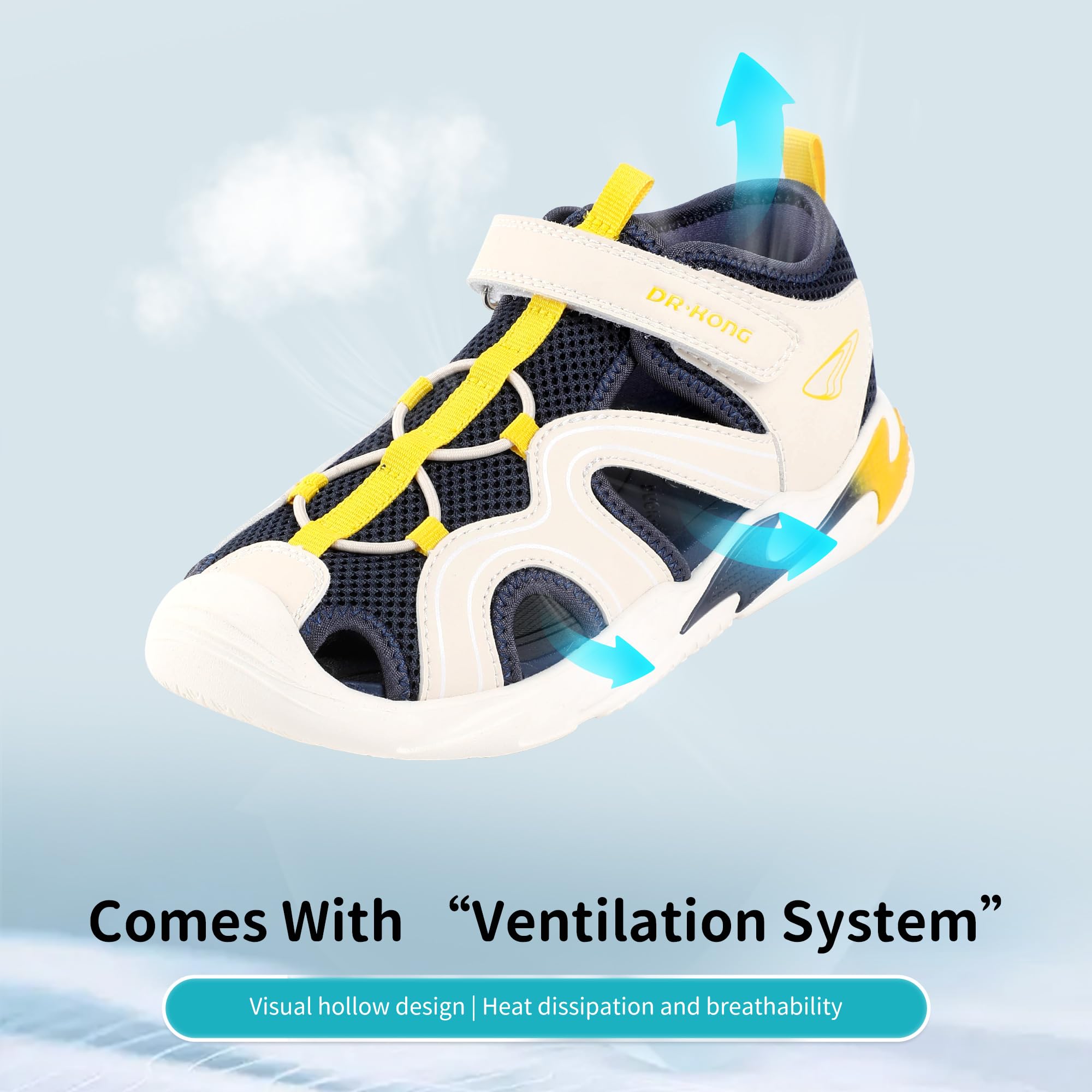 Dr Kong Boys Girls Sandals Summer Kids Sports Sandals Closed Toe Lightweight Athletic Hiking Outdoor (Little Kid) - Image 5