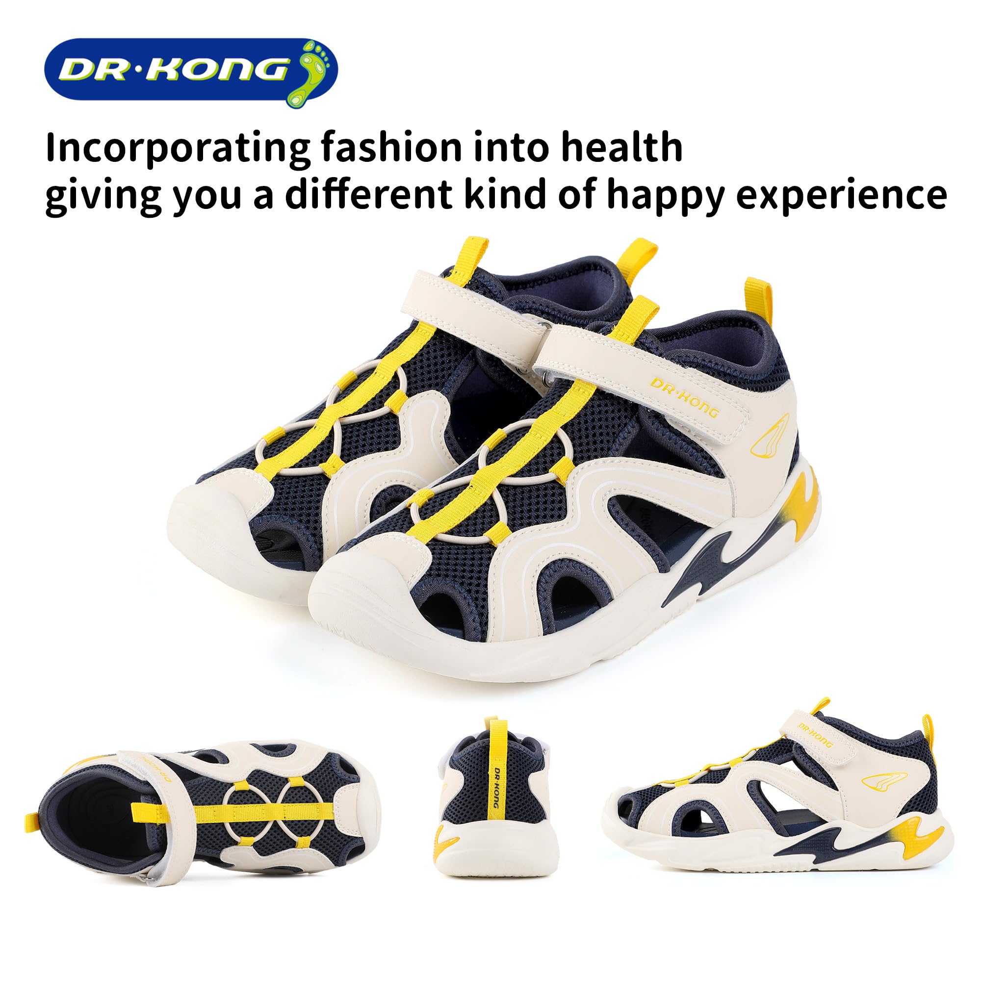 Dr Kong Boys Girls Sandals Summer Kids Sports Sandals Closed Toe Lightweight Athletic Hiking Outdoor (Little Kid) - Image 6