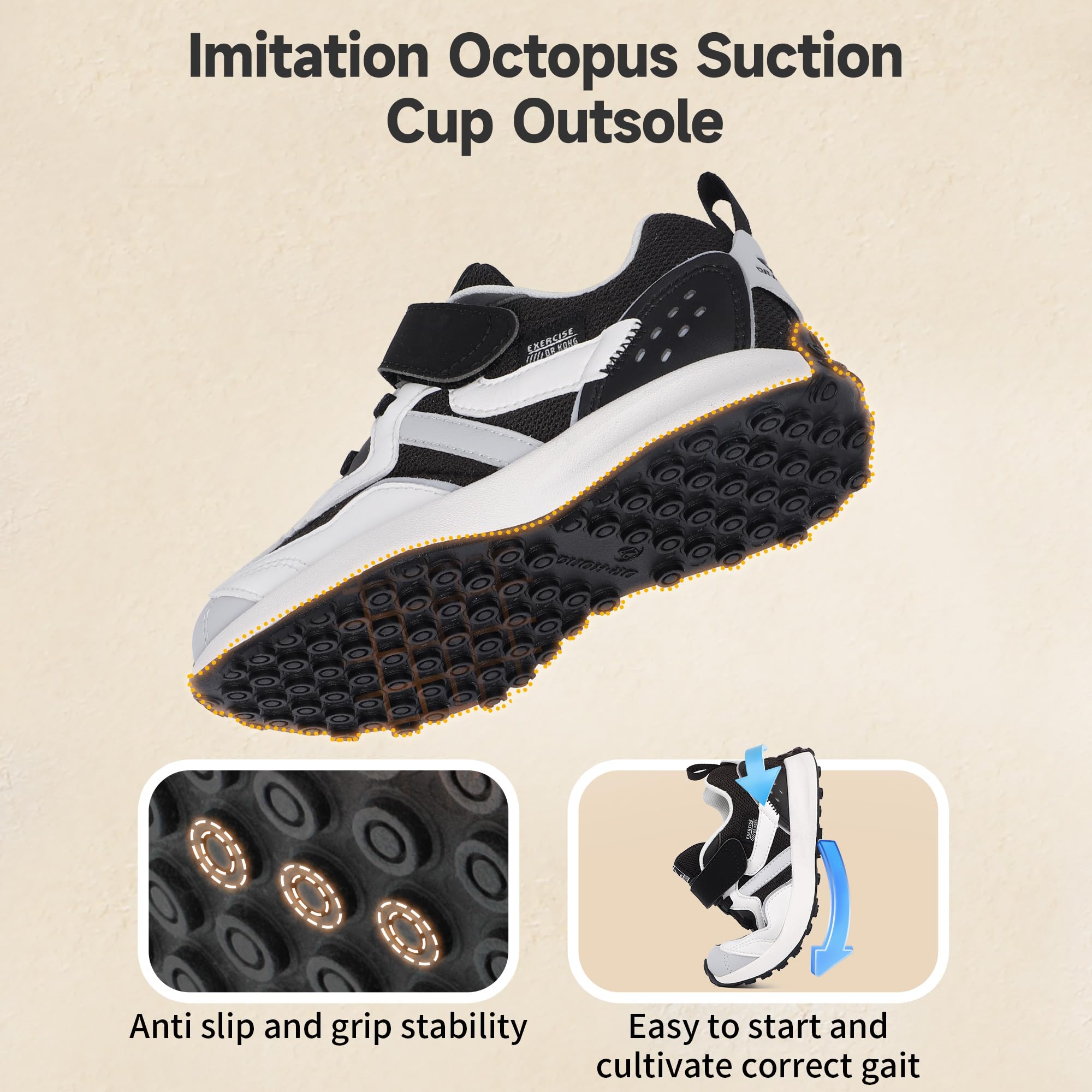 Dr Kong Boys Girls Sneakers Tennis Shoes Kids Breathable Athletic Running Shoes for Toddler/Little Kid - Image 4