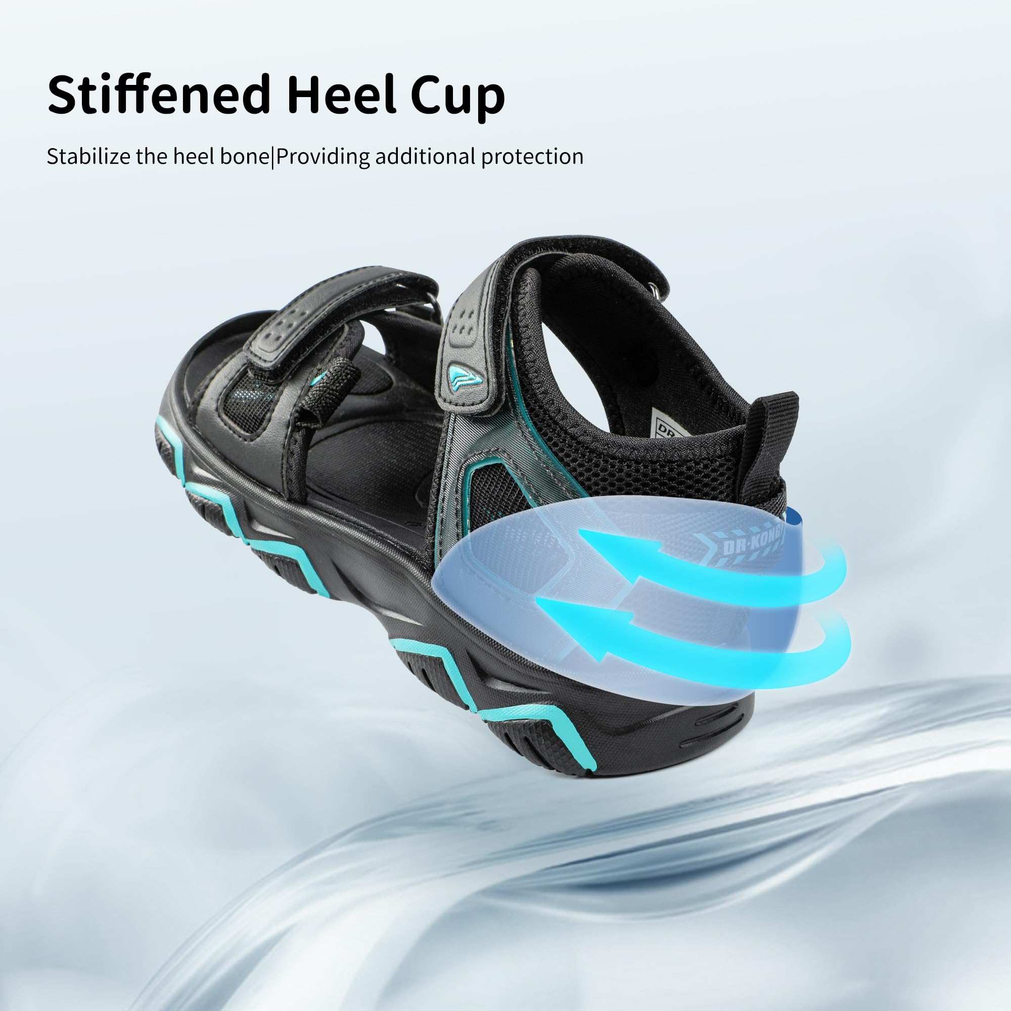 Dr Kong Kids Boys Sports Sandals Open Toe Fashion Athletic Summer Sports Sandals for Kids Hiking Beach Outdoor(Little Kid/Big Kid) - Image 3