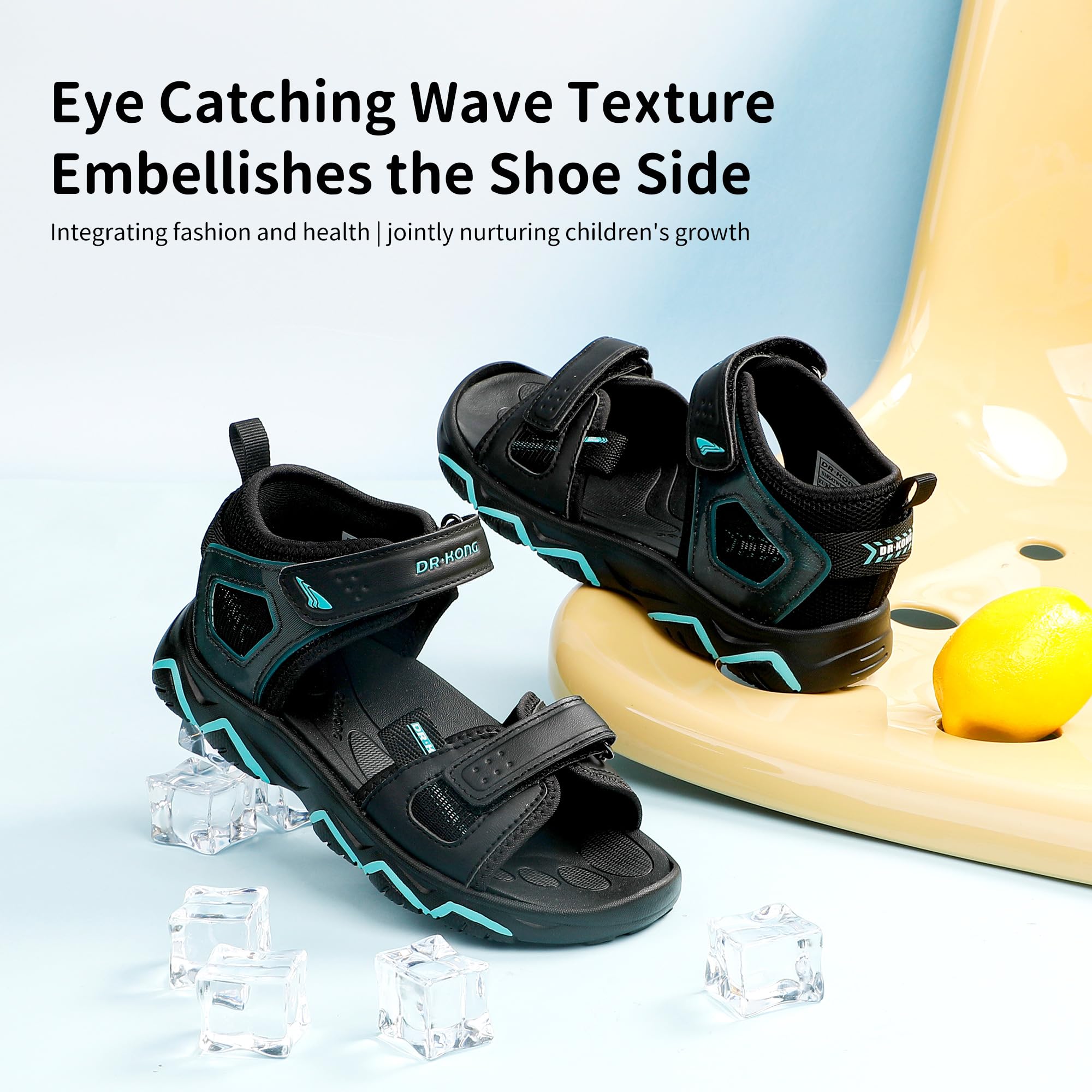 Dr Kong Kids Boys Sports Sandals Open Toe Fashion Athletic Summer Sports Sandals for Kids Hiking Beach Outdoor(Little Kid/Big Kid) - Image 7