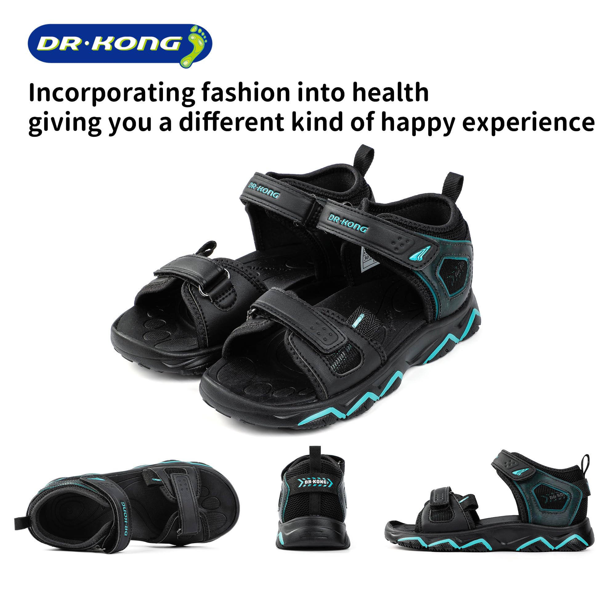 Dr Kong Kids Boys Sports Sandals Open Toe Fashion Athletic Summer Sports Sandals for Kids Hiking Beach Outdoor(Little Kid/Big Kid) - Image 8