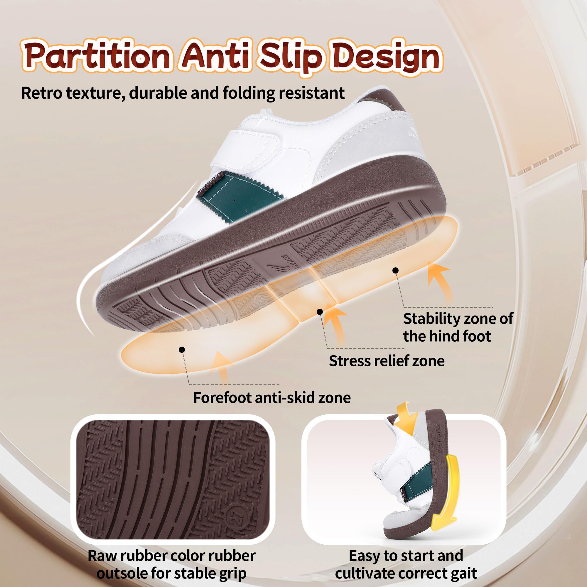 Dr Kong Toddler Boys Girls Shoes Classic Retro Sneakers Fashion Skateboard Sneakers Casual Walking Non Slip Shoes for Toddler/Little Kid - Image 4