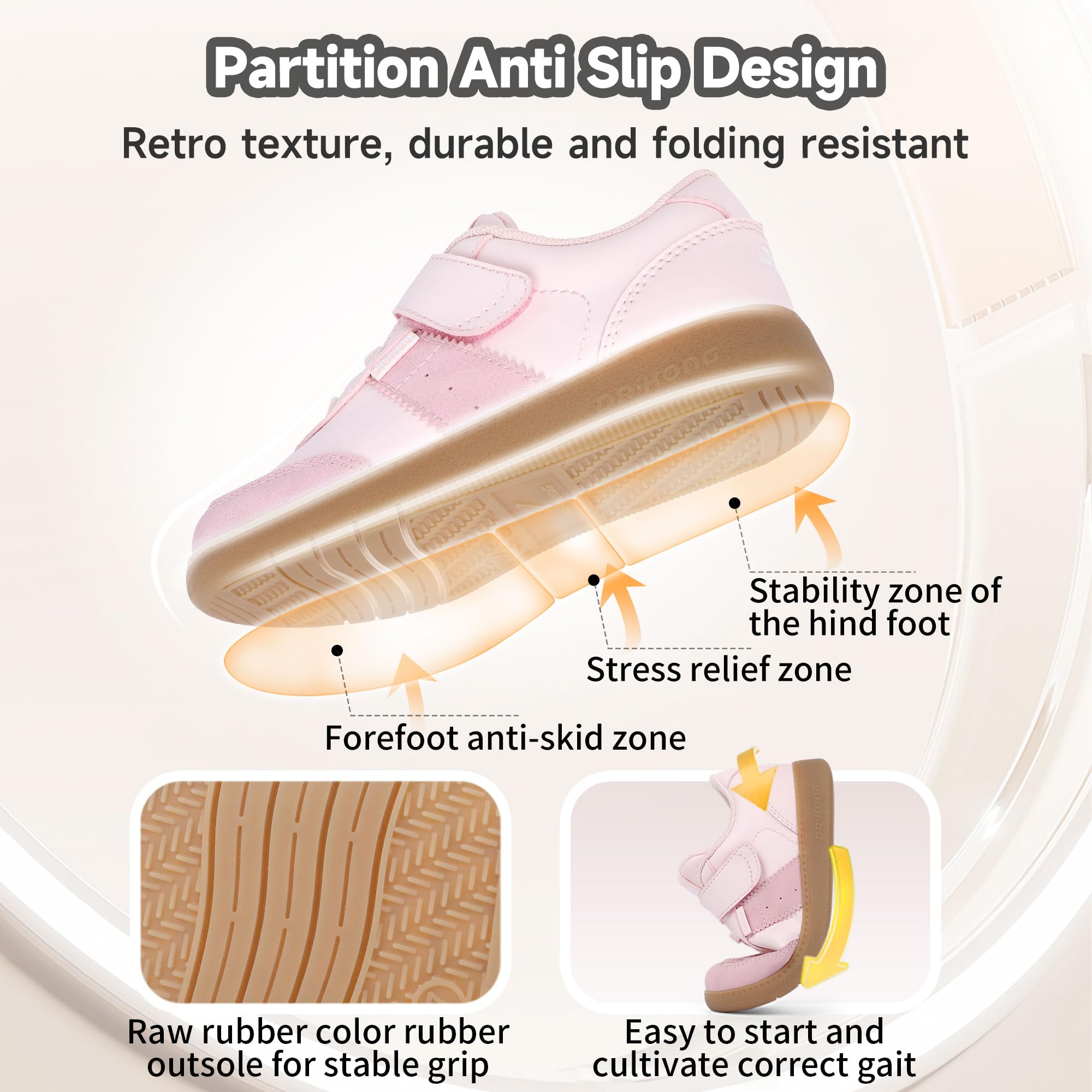 Dr Kong Toddler Boys Girls Shoes Classic Retro Sneakers Fashion Skateboard Sneakers Casual Walking Non Slip Shoes for Toddler/Little Kid - Image 3