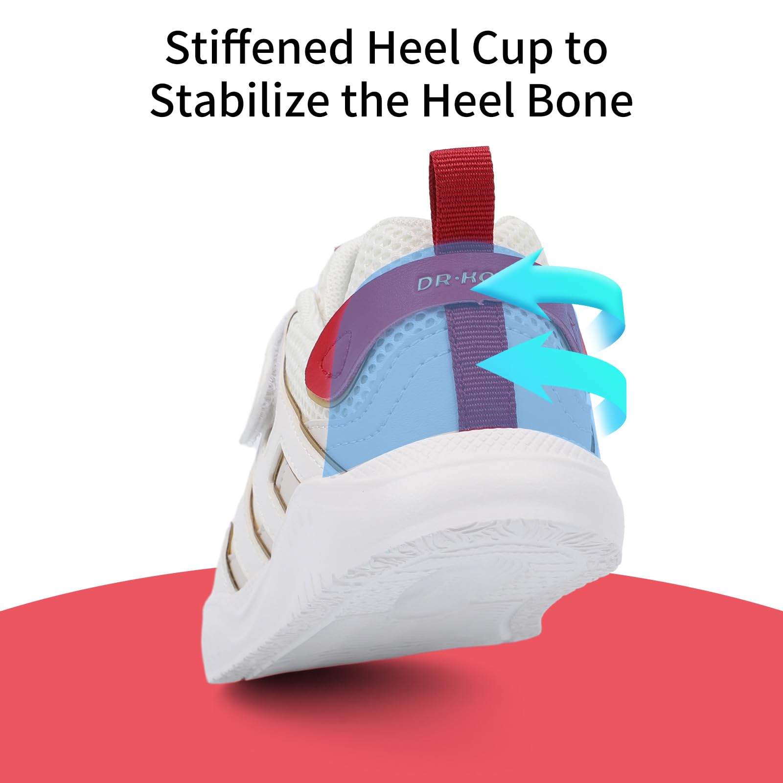 Dr Kong Toddler Boys Girls Shoes Tennis Leather Skate Shoes Casual Fashion Walking Sneakers with Hook and Loop for Toddlers and Little Kids - Image 4