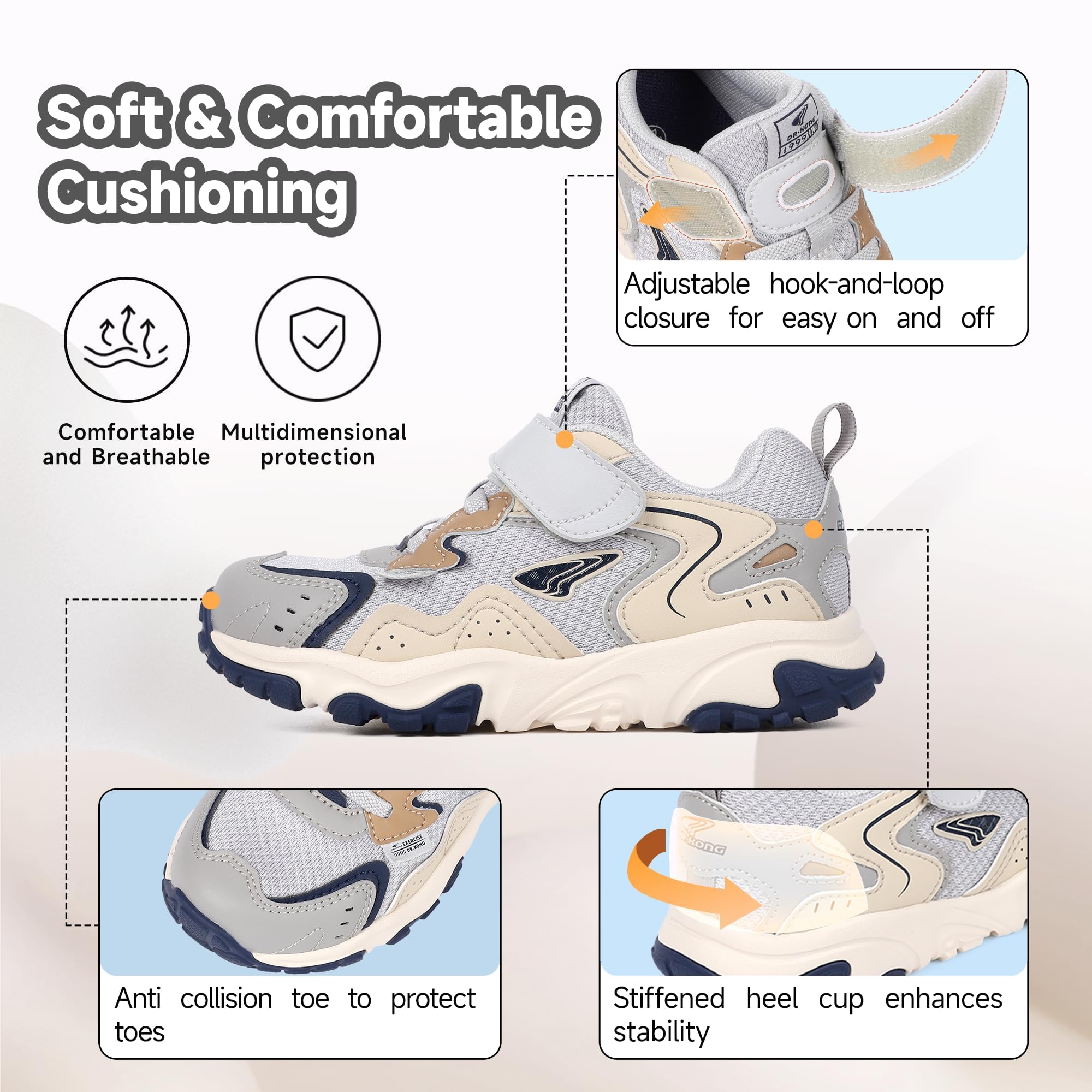 Dr Kong Toddler Shoes Kids Shoes for Boys and Girls Lightweight Durable Casual Athletic Kids Sneakers for Toddlers and Little Kids - Image 5